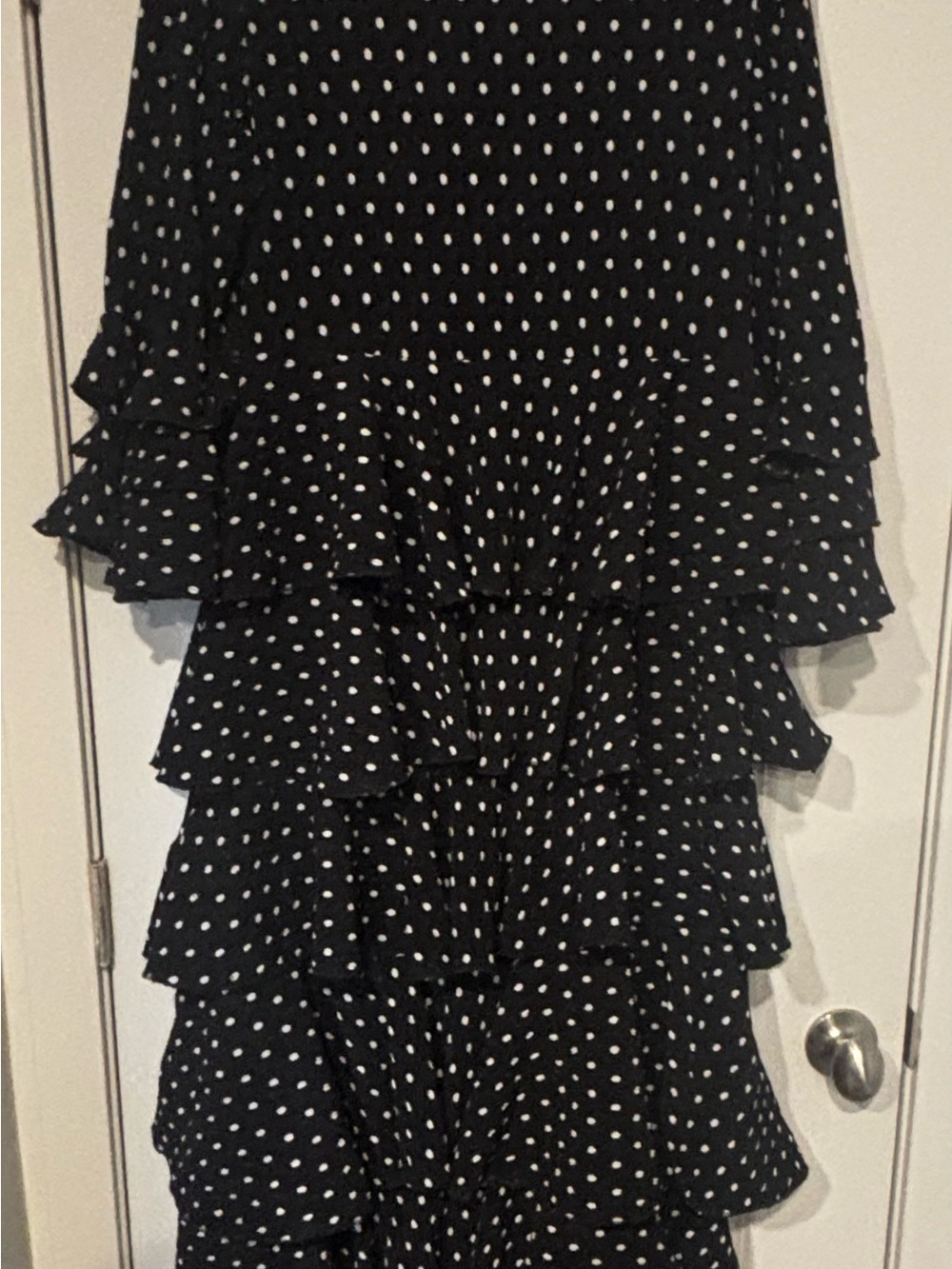 Avital Black Dress with White Polka Dots